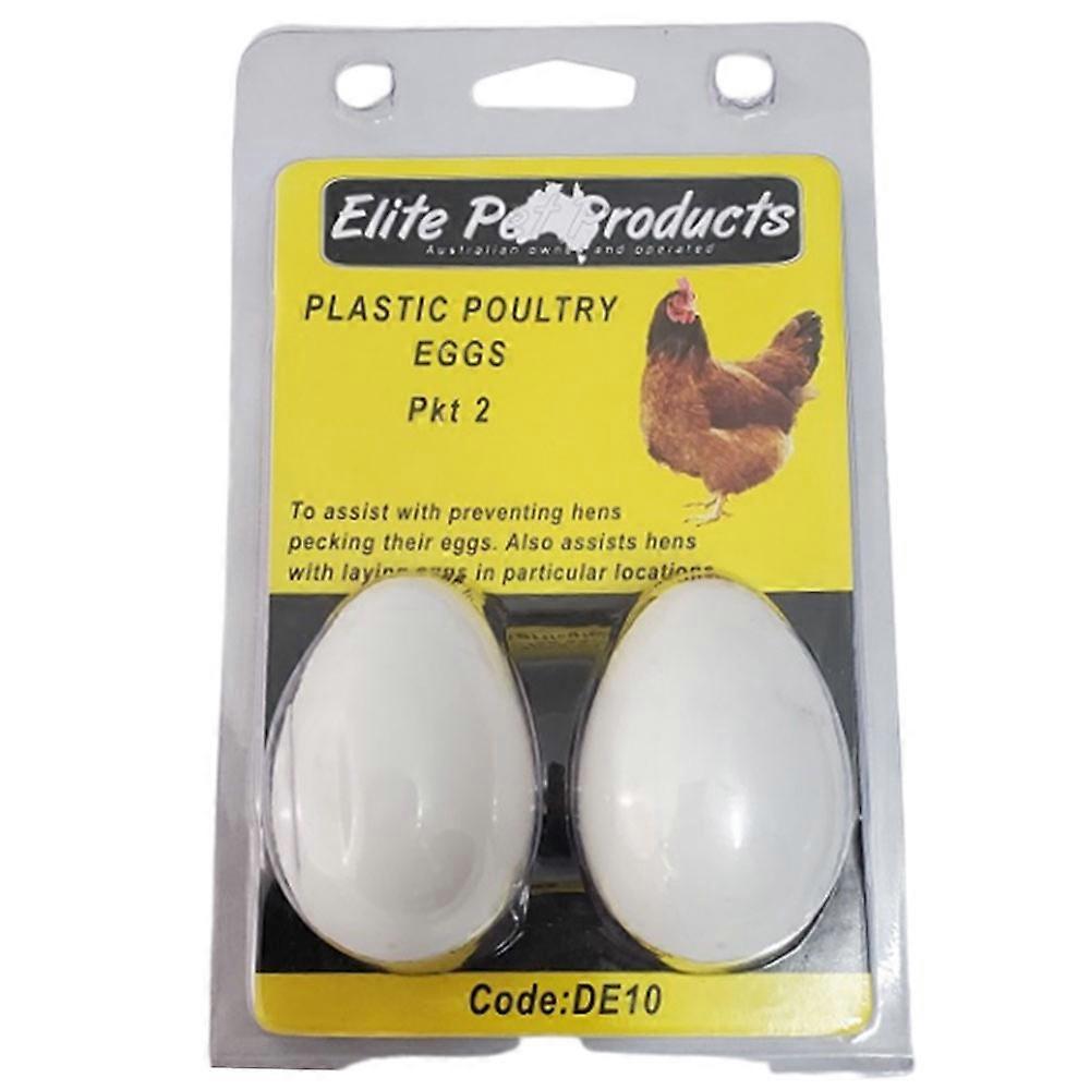 Premium High Quality and Durable Pack of 2 Plastic Dummy Poultry Egg