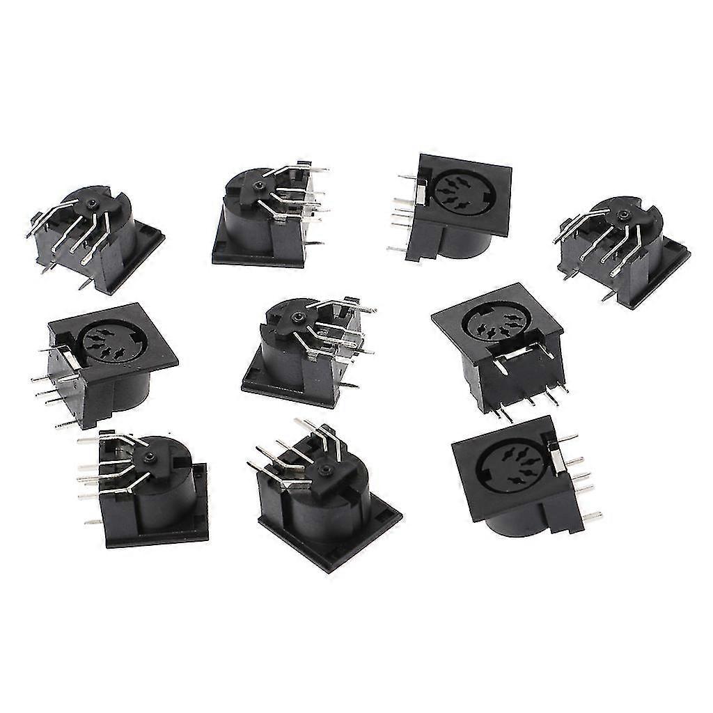 10 Pcs/set Pcb Panel Mount Female Connector Din5 Din 5-pin Jack Ds-5-01 Midi
