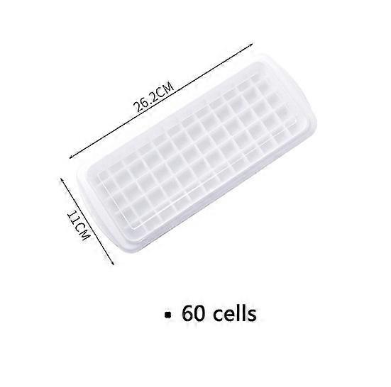 2pcs 60 Grids Ice Cube Tray Plastic Ice Cube Maker Sphere Mold For Cocktail