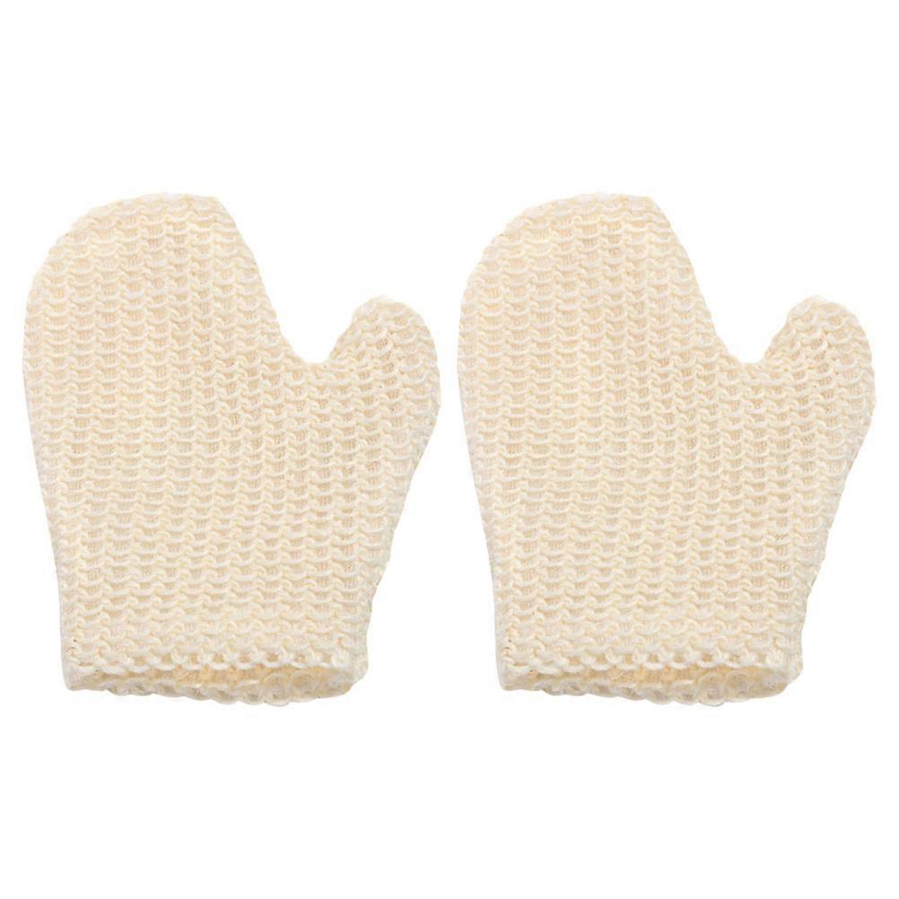 2Pcs Practical Exfoliating Bath Gloves Simple Rubbing Bath Gloves for Shower