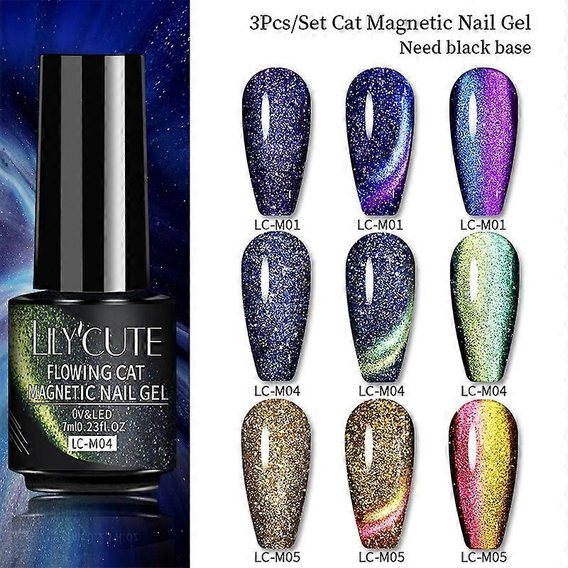 7ML 9D القط جل المغناطيسي البولندية مجموعة شبه دائم نقع قبالة الأشعة فوق البنفسجية LED بريق الأظافر مغناطيس عصا المغناطيس أسود جل مطلوب218013