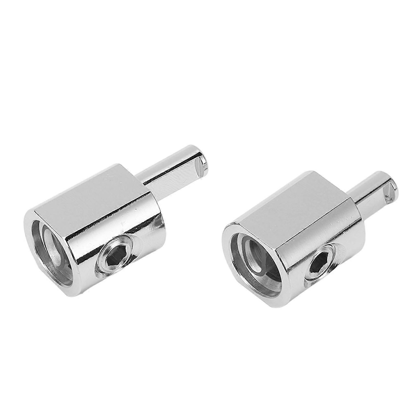 2pcs Ampere Eingangsreduzieradapter 1/0 Gauge auf 4 Gauge vernickeltes 6061 Aluminium für Autos Boote