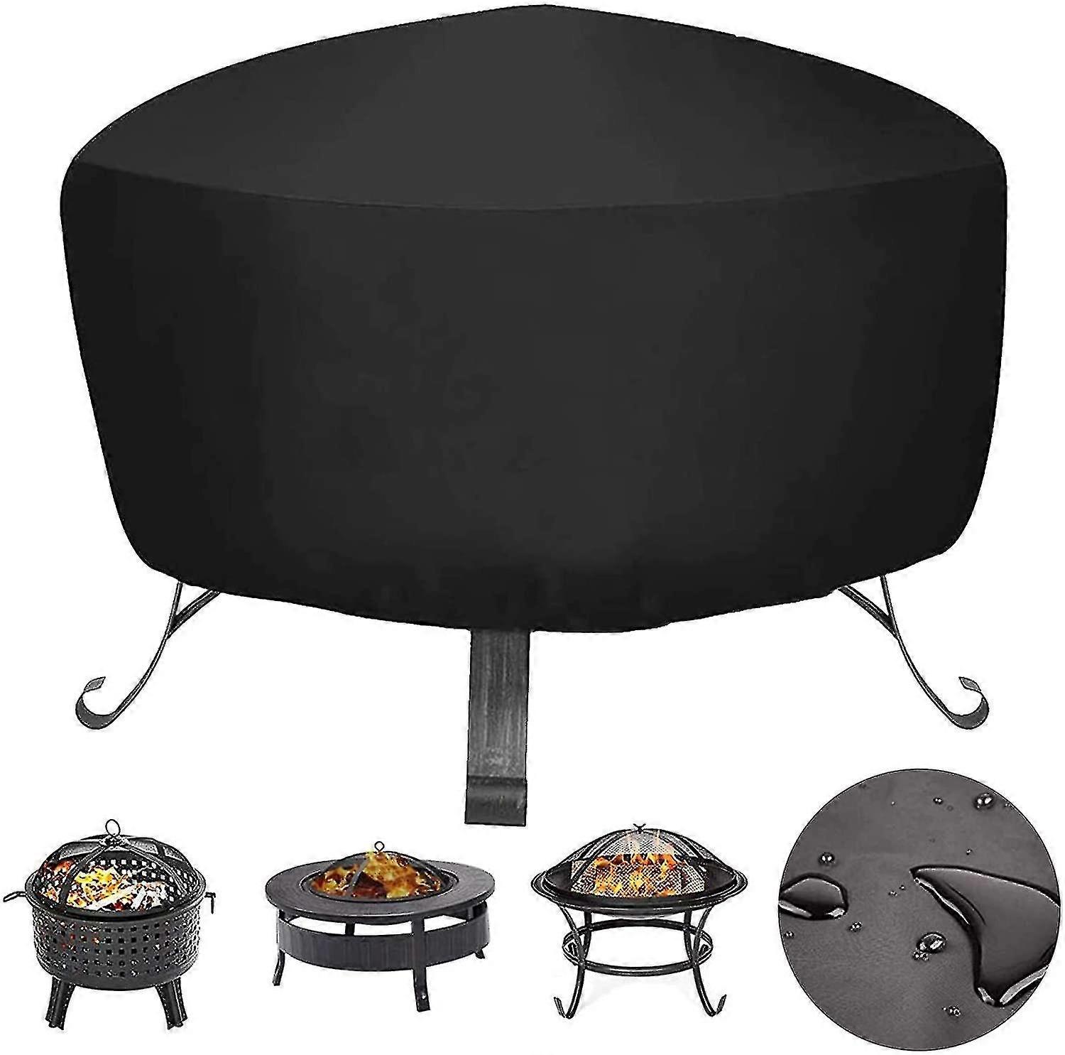 Fire Pit Cover, Tear Resistant, Water Resistant, Breathable Fabric