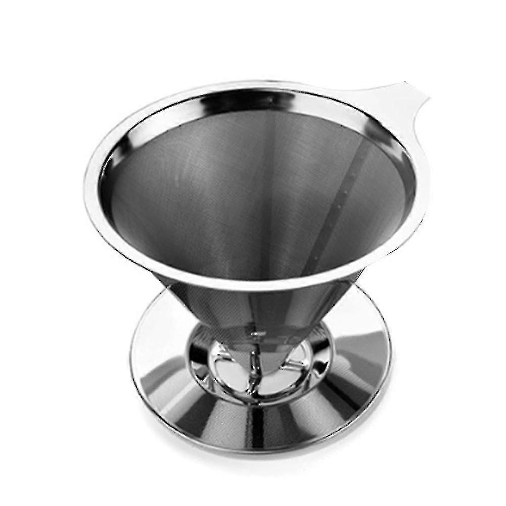 Reusable 304 Stainless Steel Coffee Filter Holder Pour Over Coffees Dripper Mesh Coffee Tea Filter