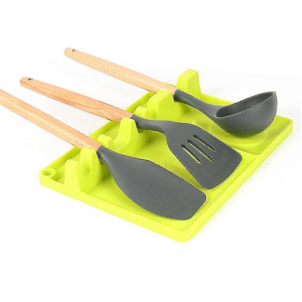 Spoon Rest,2 In 1 Silicone Utensil Rest With Drip Pad