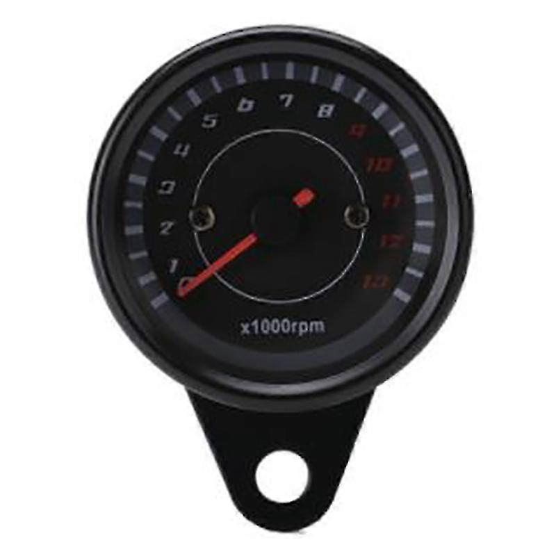 12V Universal Motorcycle Tachometer Tacho Gauge Speedometer with LED Backlight Night Light Instrume