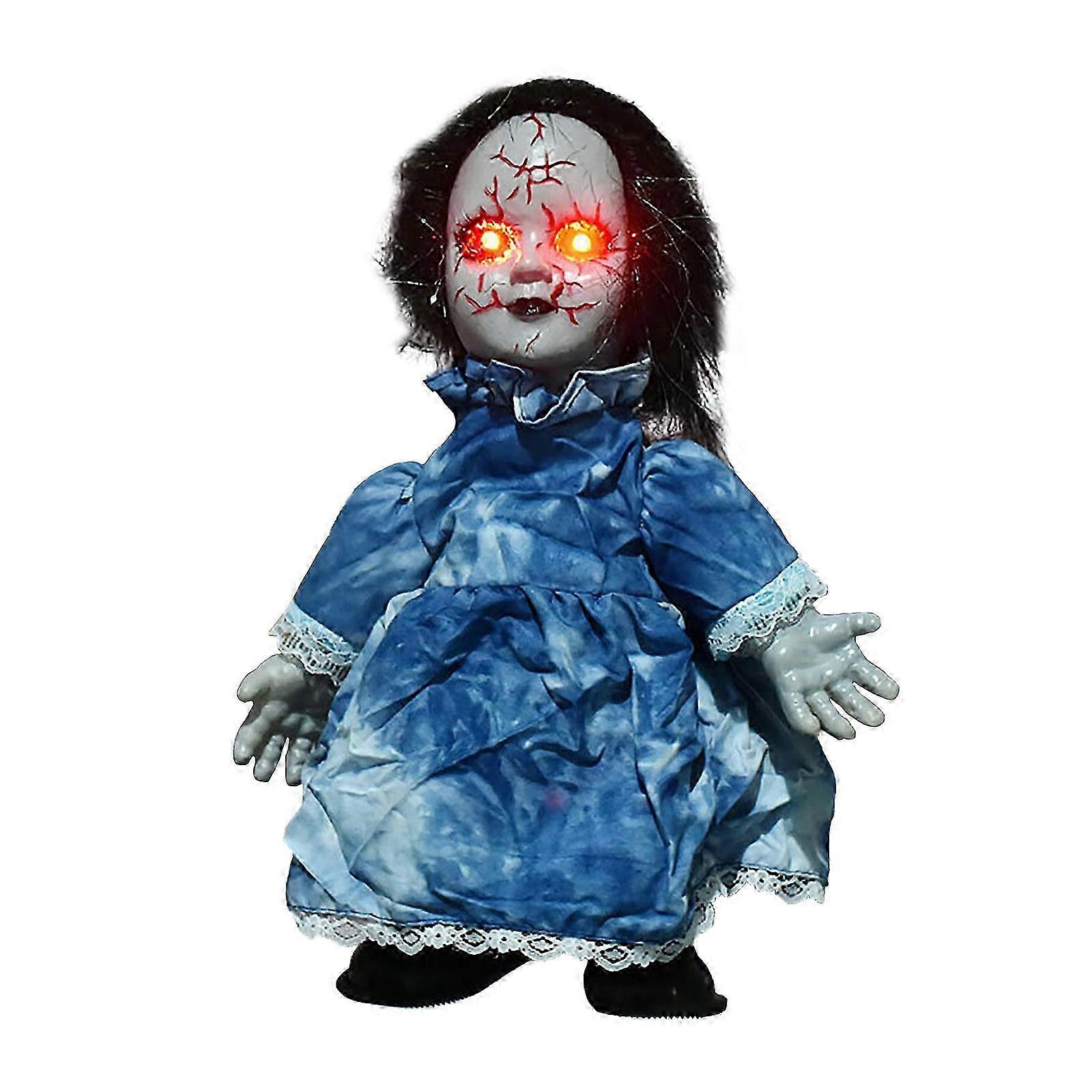 Halloween Walking Ghost Doll Voice-Controlled Luminous Funny Props