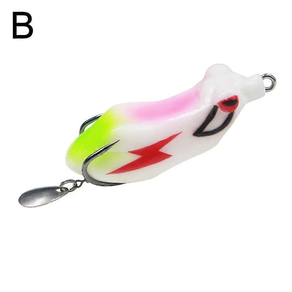 Fishing Lure 2.36in Frog Lure Soft Bait Lure Features Dual Hooks for Black Bass