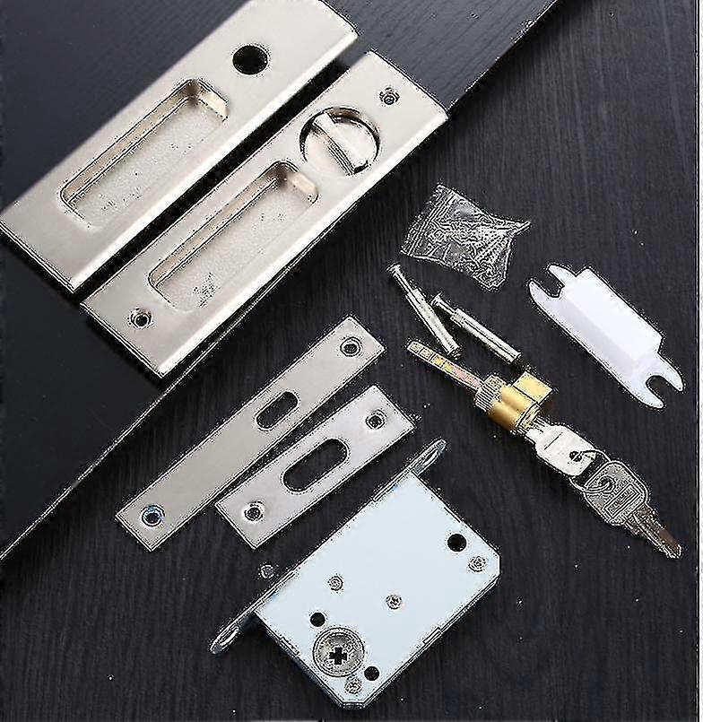 Serrure de Porte Coulissante, Lot de 2 poignées de porte coulissante en