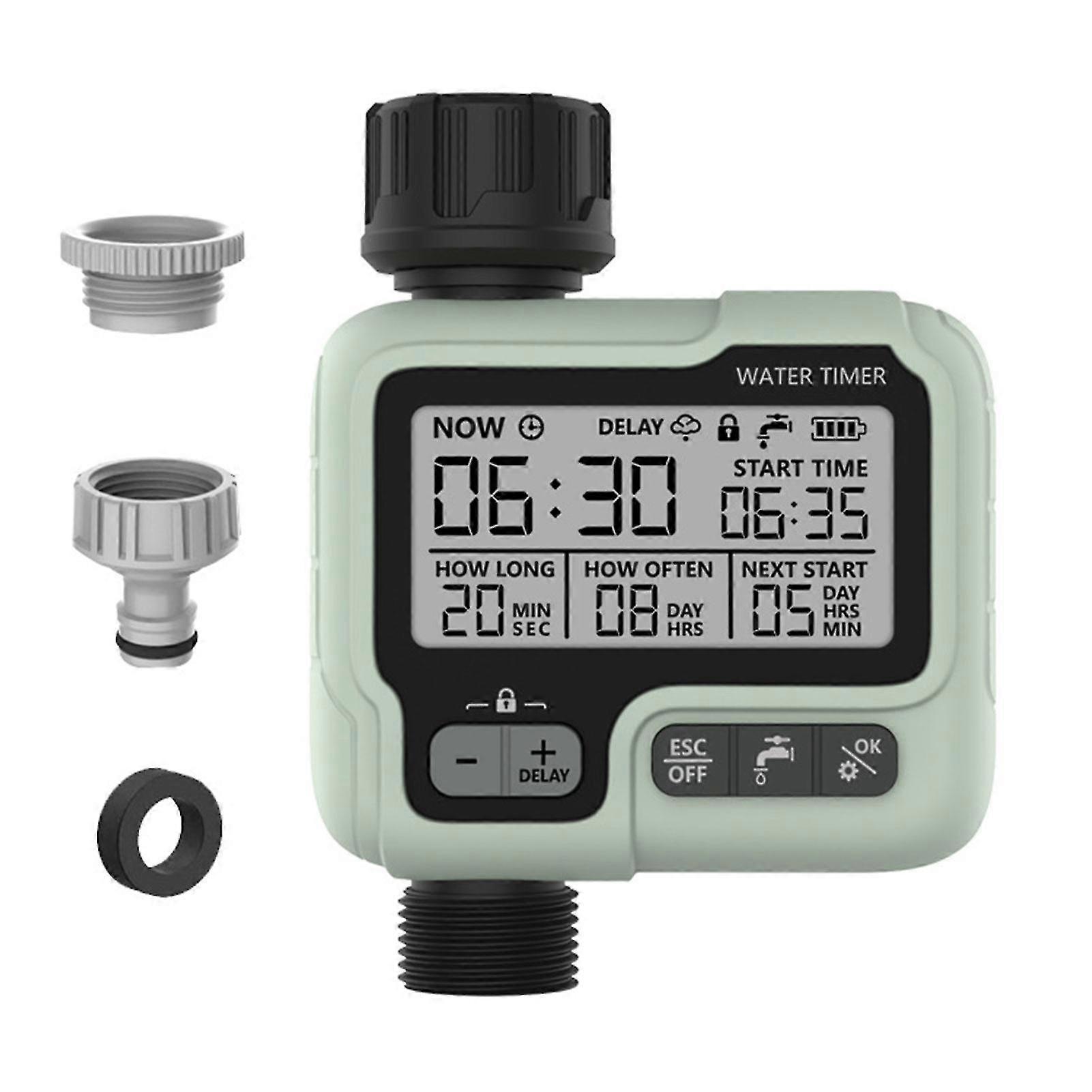 Intelligenter automatischer Bewässerungstimer Wasserdichter Großbild-Display-Timer für Gartenhahn-Wassersystem