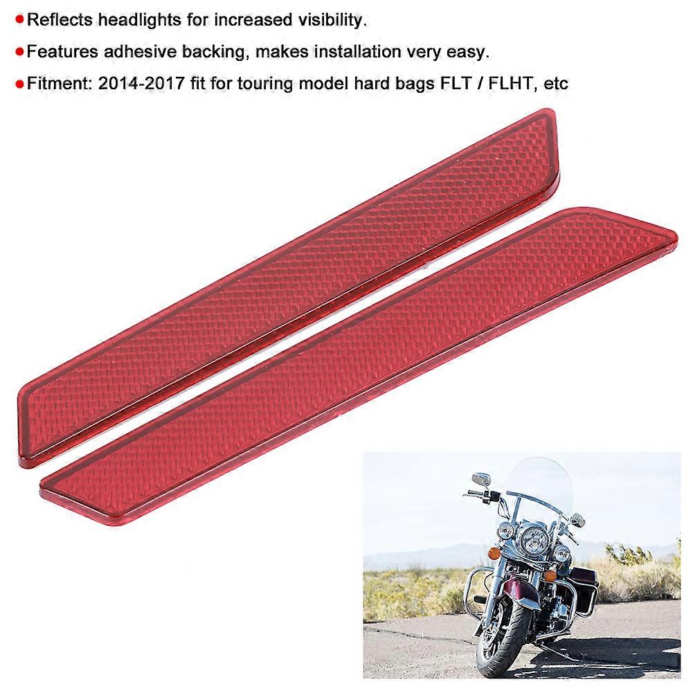 PSLER Saddlebag Reflector Inserts For Harley Touring Models – Black ABS Safety Reflectors, Easy Install, Fits 1993-2013 - View #5