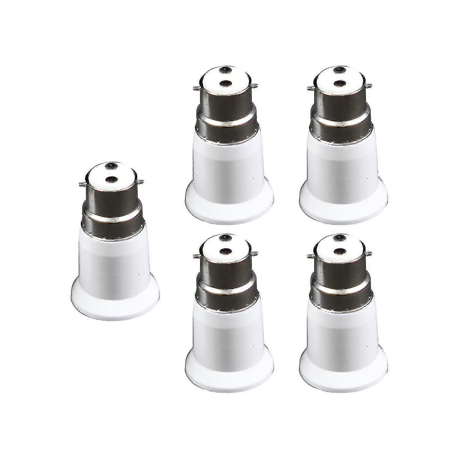 5pcs B22 To E27 Light Socket Adapter Fixture Extender, Bayonet To Screw ,adaptor Holder For Lamp Bulb