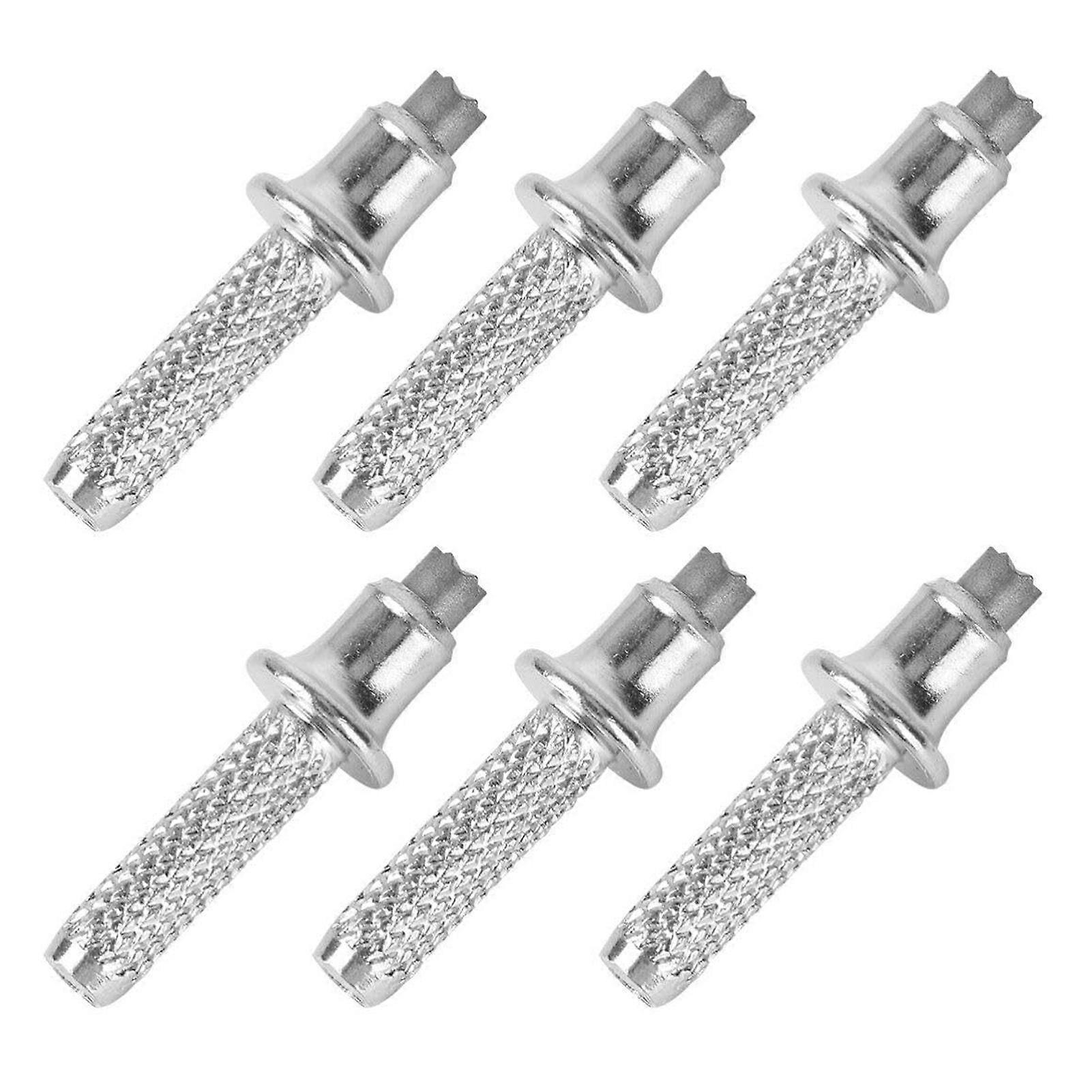 6Pcs Tungsten Steel Trekking Rod Tips Replacement Rustproof Corrosion Resistant Strong Grip Universal Walking Stick Tips Trekking Pole Tips