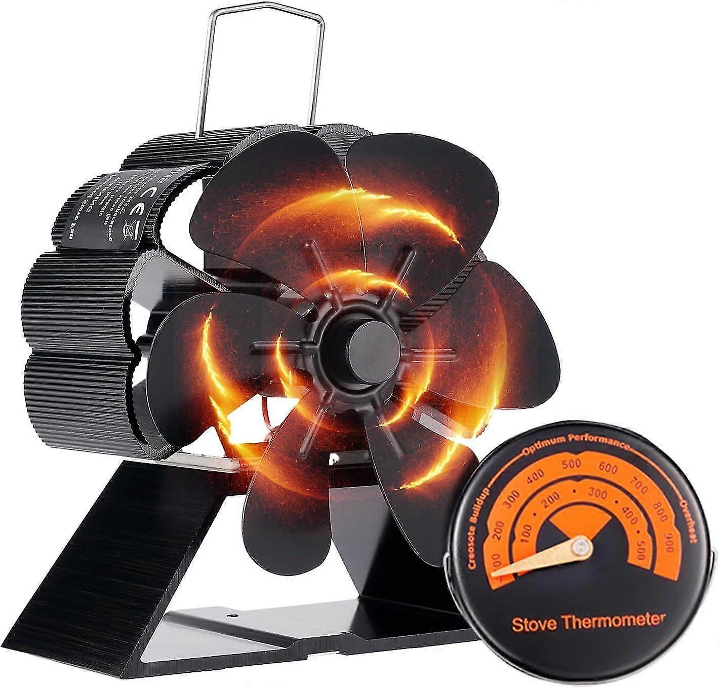 Xgxg 6 Blade Stove Fan With Silent Circulat Place Fan For Burning Stove, Ed Fan Log Burner Operat