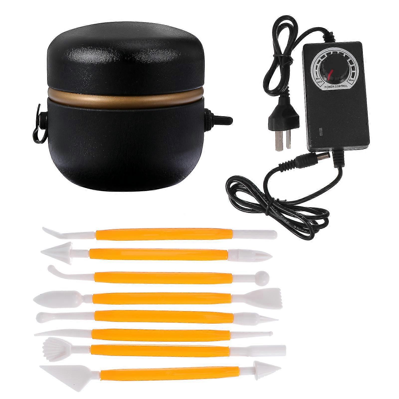 1 Set Mini Elektrisch Aardewerk Wiel Draagbare Polymeer Klei Machine (au Plug)