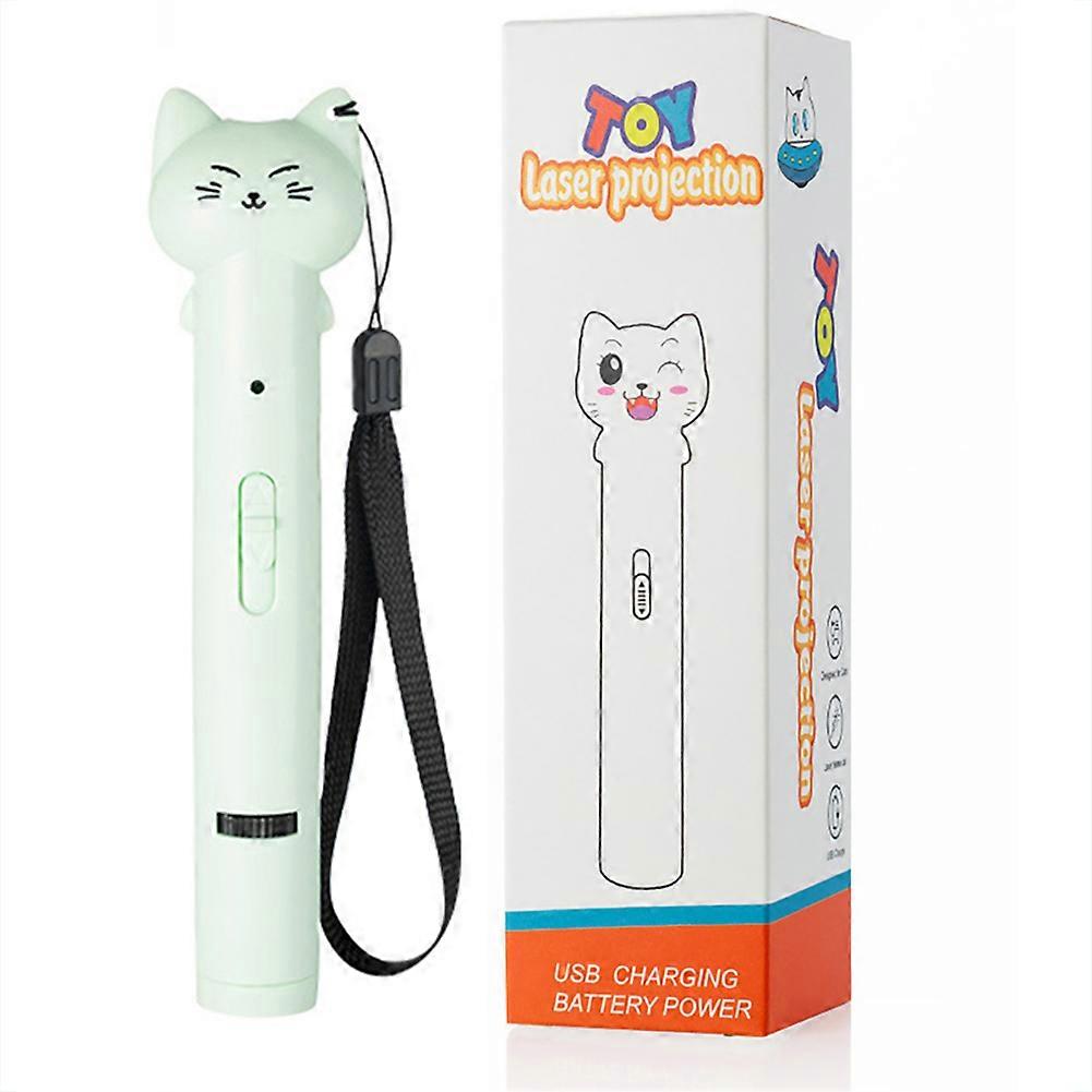 Funny Cat Pen Laser Multifunction USB Rechargeable Multi-pattern Projection Three-in-one Laser Toy Feather Funny Cat Stick