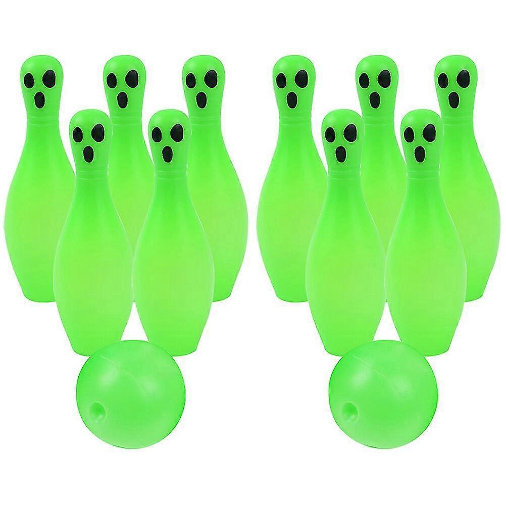 1 Set Halloween Glow-in-the-dark Bowling Family Interactive Game Bowling Plaything