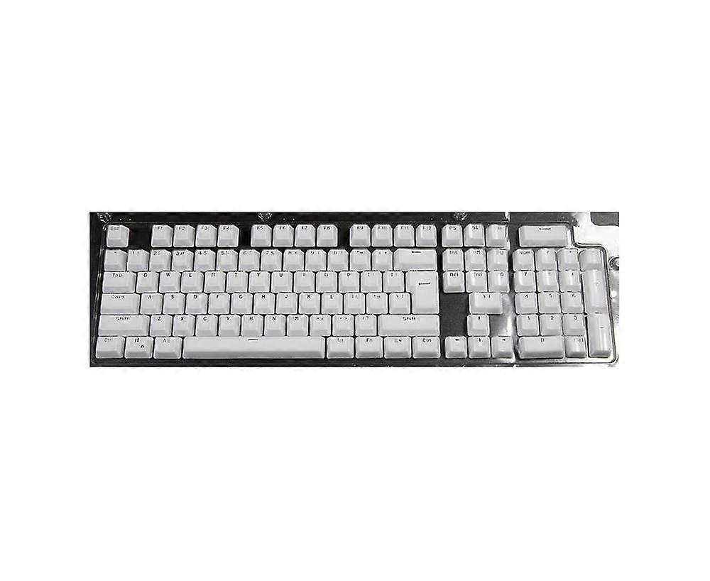 104Pcs/Set Clear Backlight Keycap Cover Replacement for Mechanical Keyboard - White