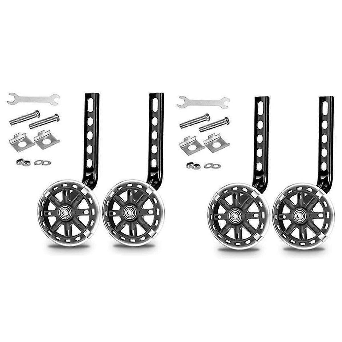 Barn Sykkel Treningshjulstativ Sett For 12/14/16/18/20 Tommers Barnesykler Svart