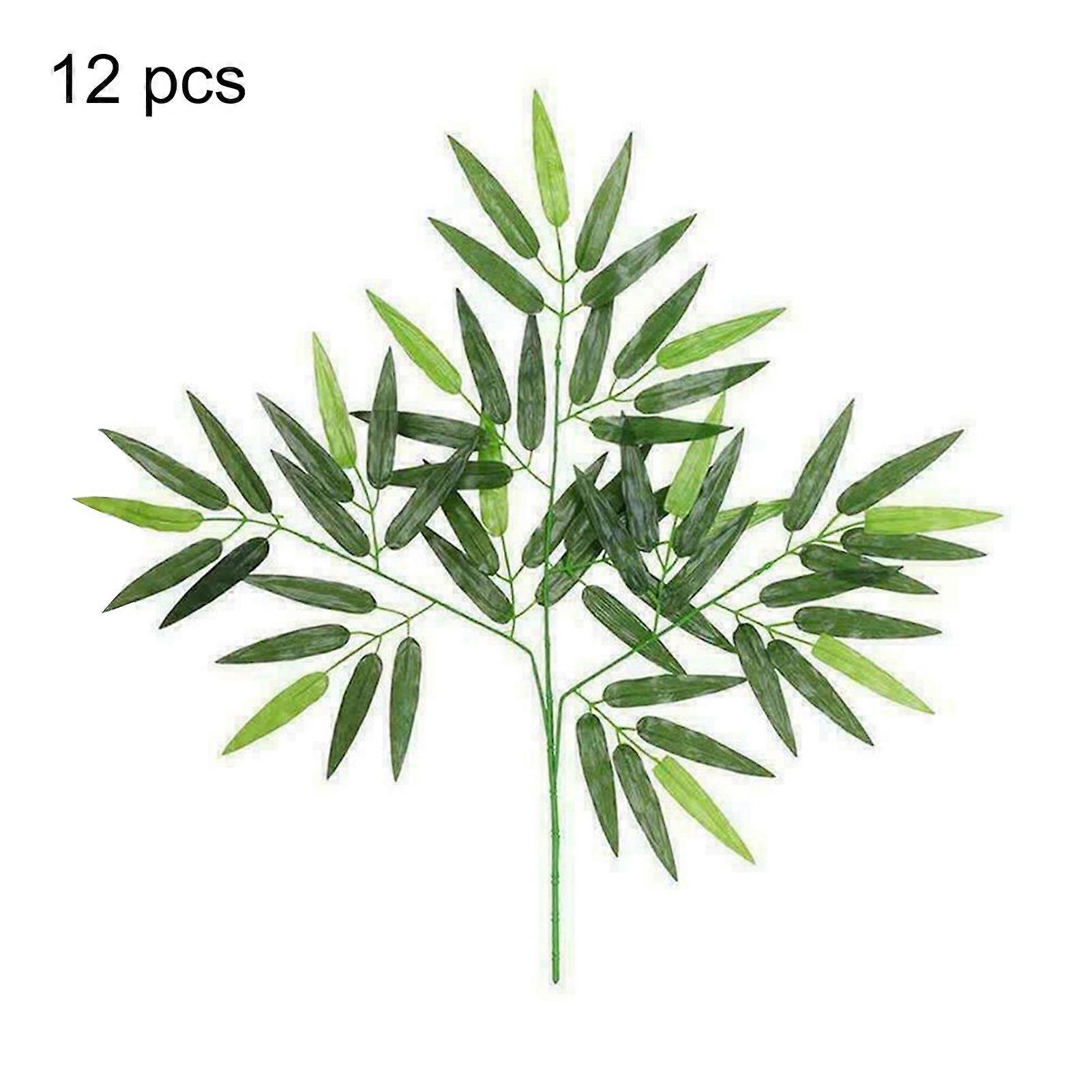 12Pcs Artificial Bamboo Charming Eco-friendly Plastic Fantastic Decor Simulation Bamboo for Table