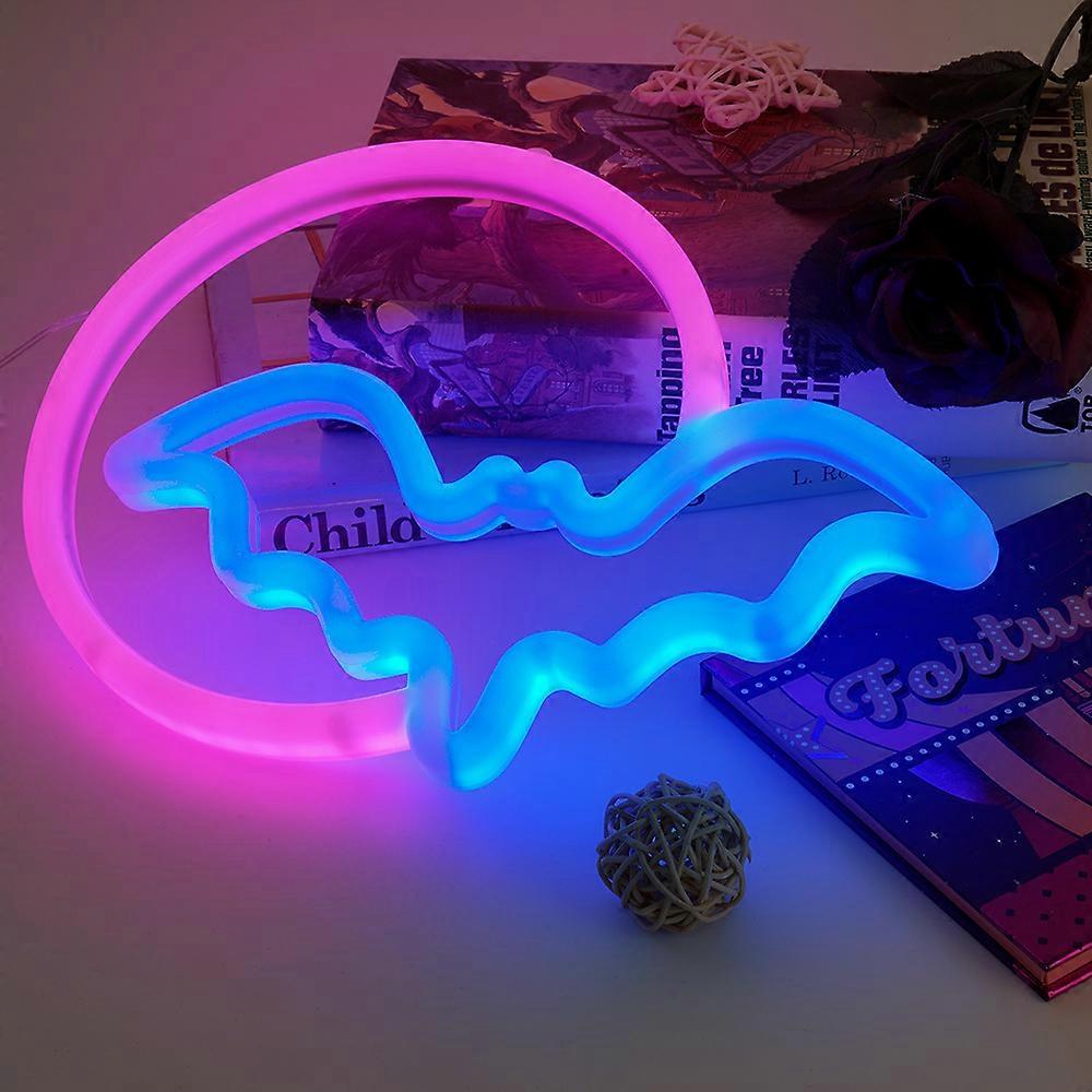 Bat Shape Led Neon Light For Wall Decor