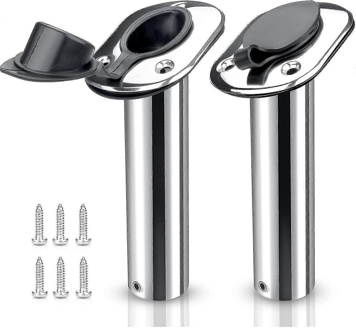 2PCS الفولاذ المقاوم للصدأ الصيد قضيب حامل (30 درجة