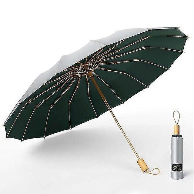 Strong Wind Resistant 3-Folding 16K Manual Umbrella