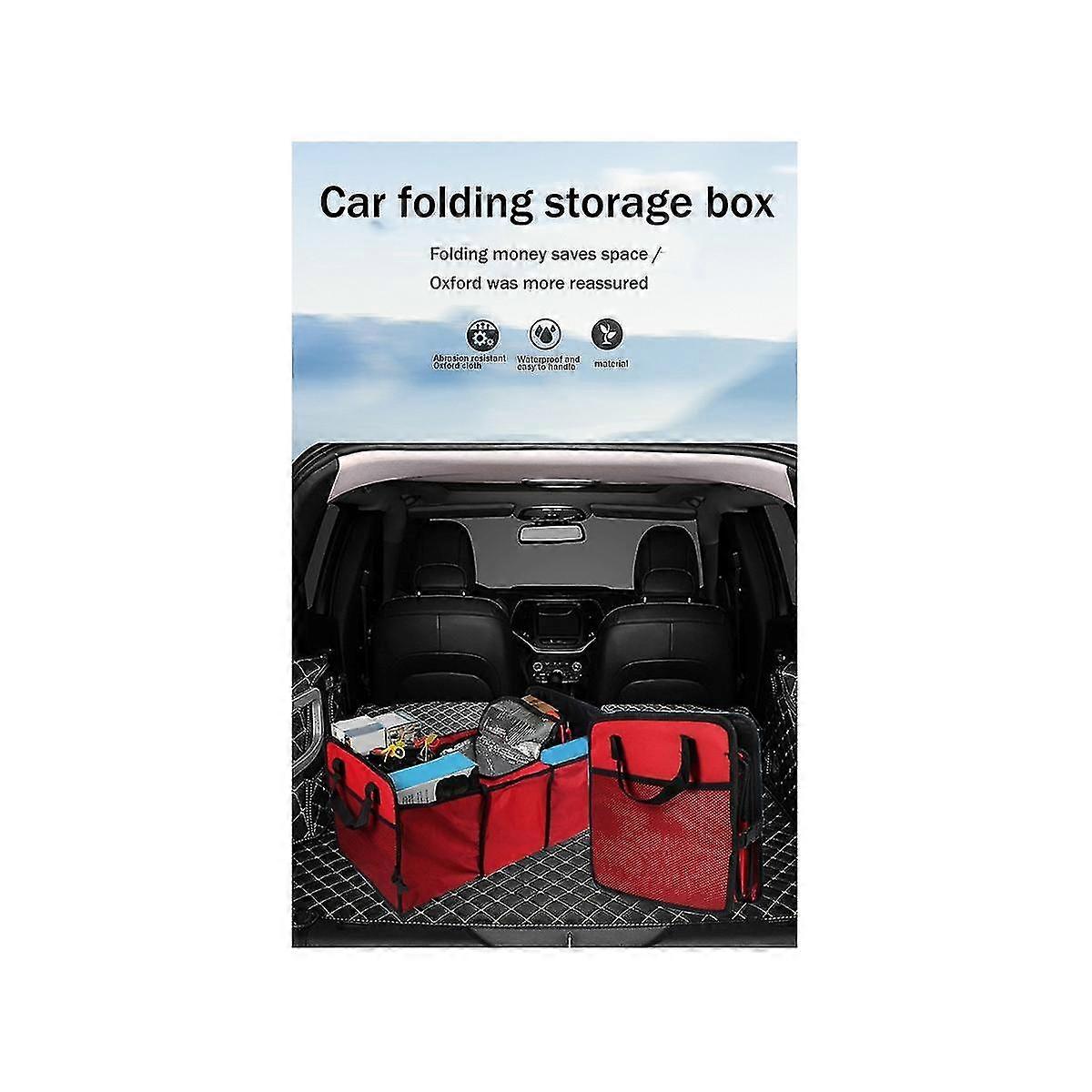 Car Trunk Storage Multifunction Collapsible Folding Mesh Insulation Storage Box Storage Stowing Tid