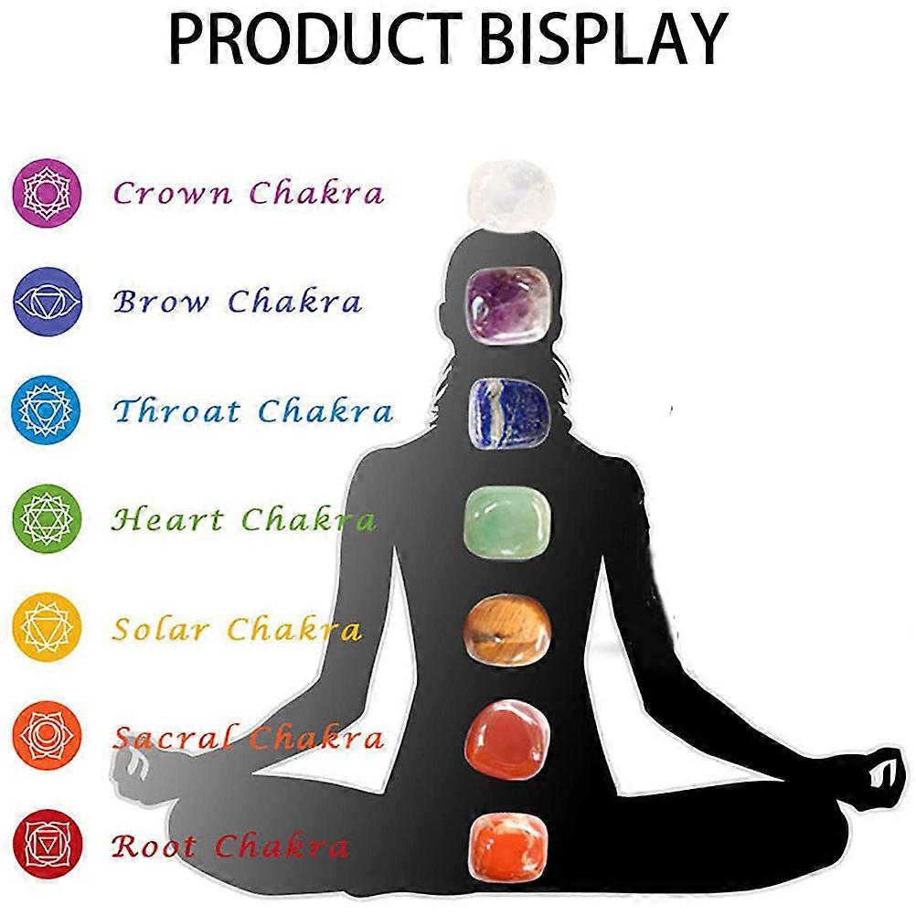 14 Pcs Premium Crystals Kit 7 Chakra Set Hexagonal Column Irregular Yoga Stone Spiritual Massage Stone Labradorite