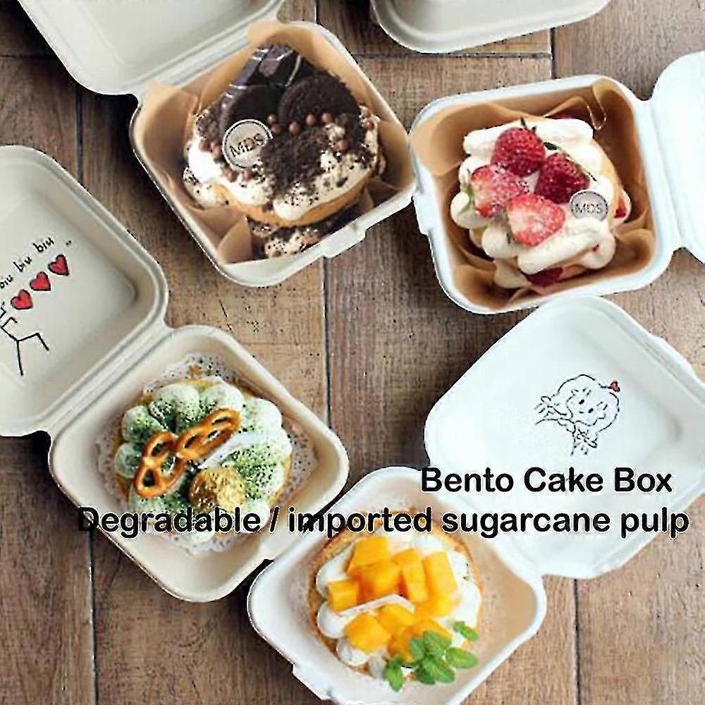 Disposable Bento Baking Cake Environmental Protection Snack Boxes 10 Pieces
