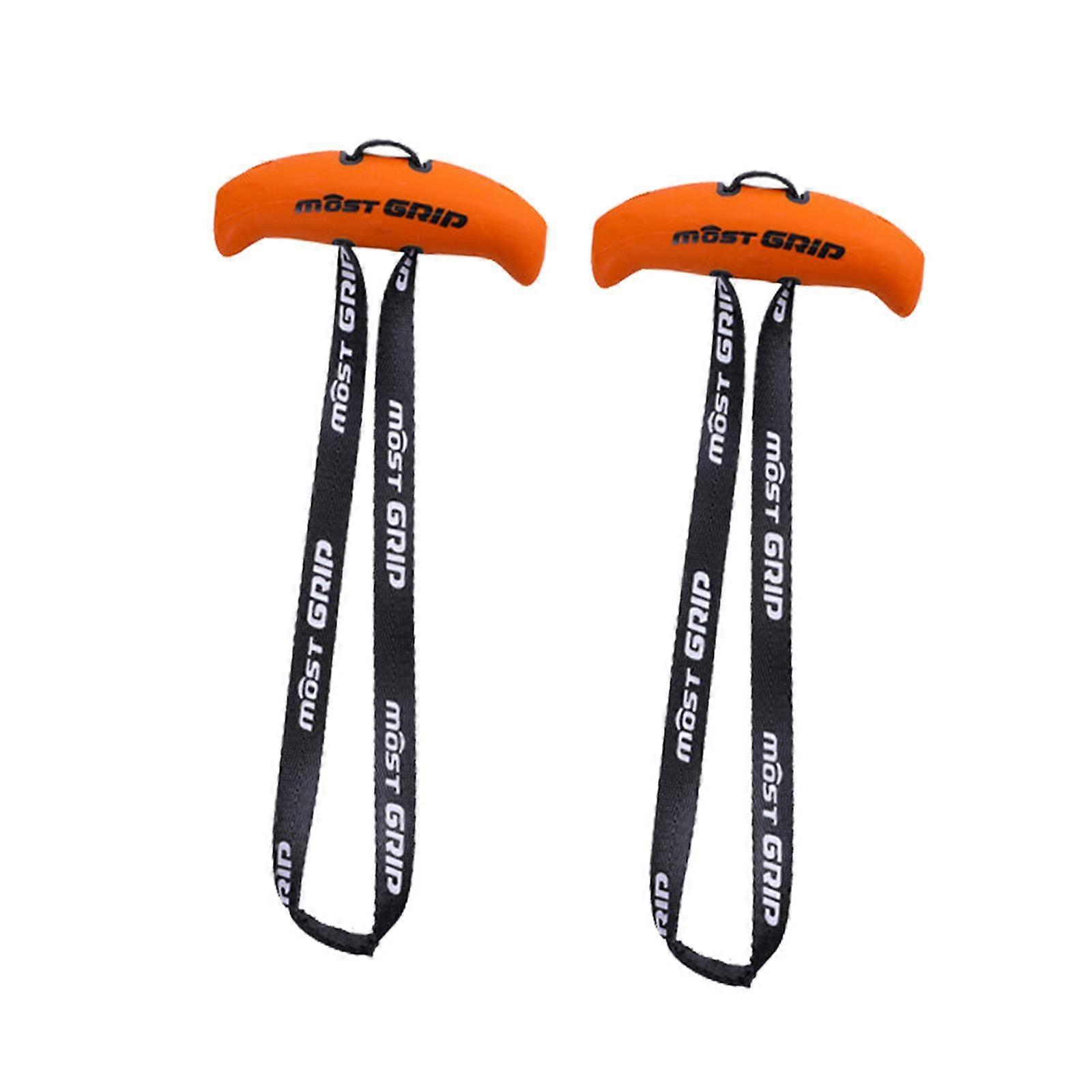 2Pcs Gym Exercise Handles Tricep Rope for Fitness Equipment Crunches Pilates orange