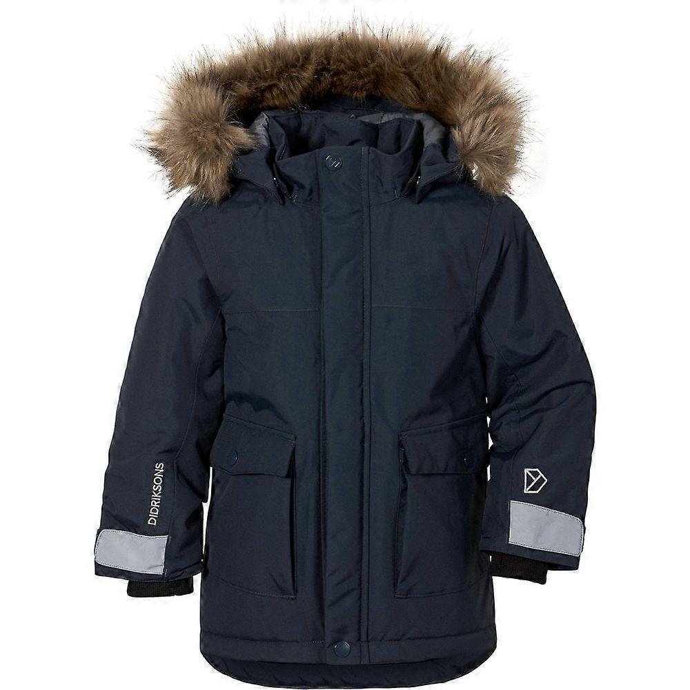 Adults Didriksons Kids Kure Parka 4 / Navy / 100