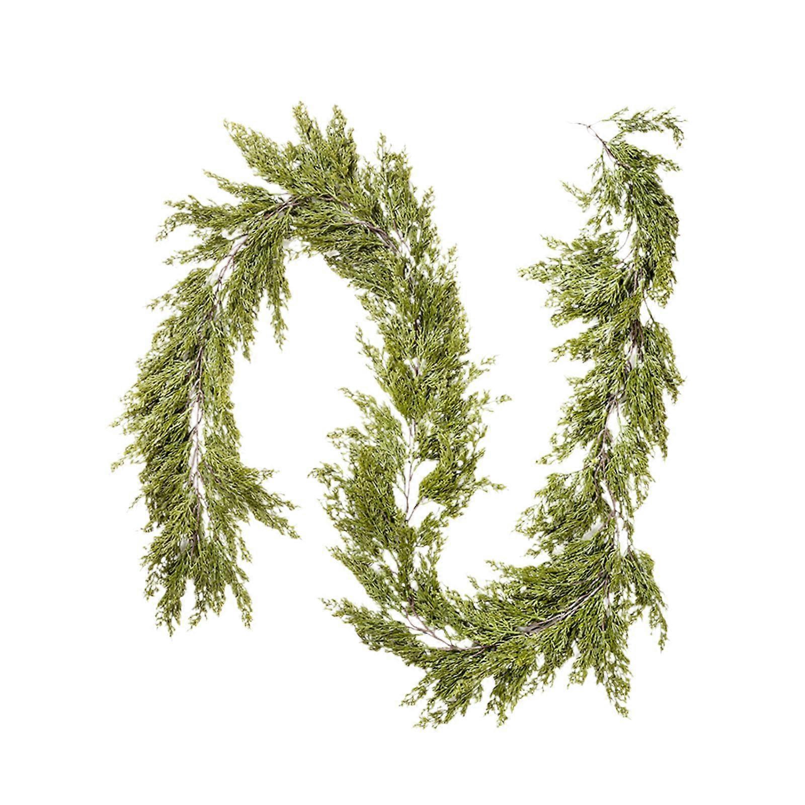 Simulated Christmas Cedar Leaf Plant Vine Realistic for Wall Decor Versatile 180cm
