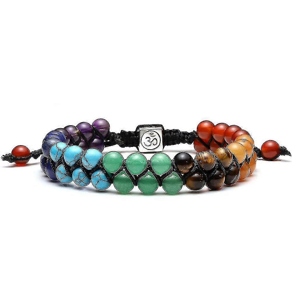 7 Chakras Healing Bracelets Double Layer Stone Beaded Bracelet Gifts