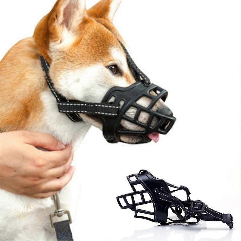 Dog Muzzle, Basket Breathable Silicone Dog Muzzle compatible Anti-barking
