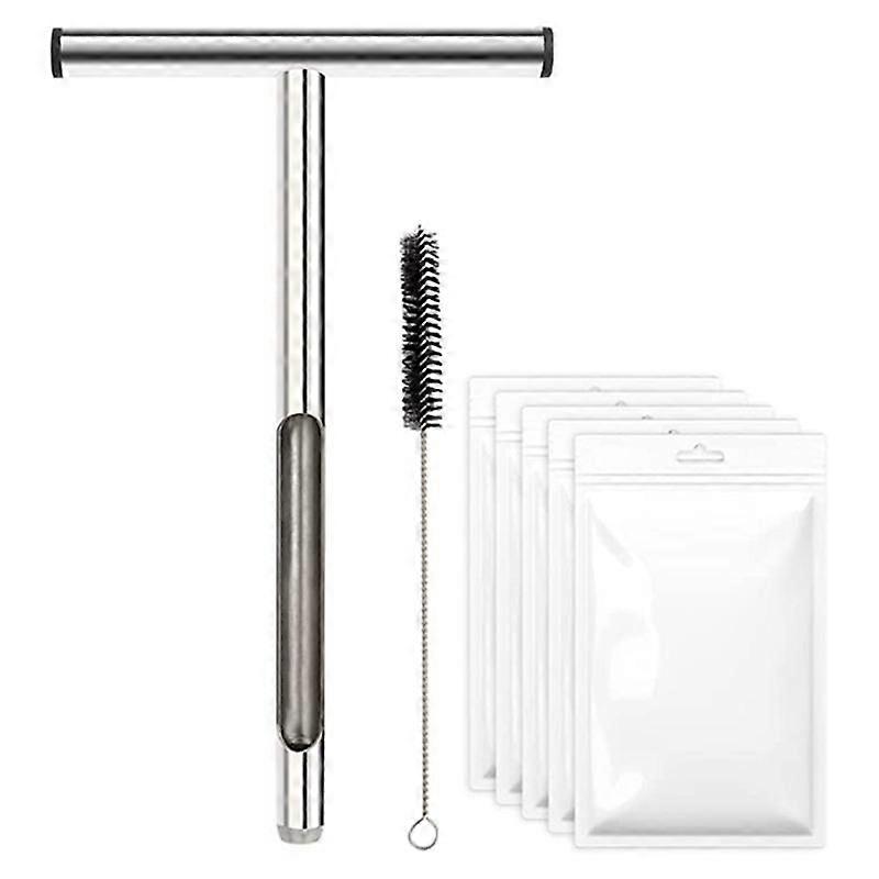 مسبار عينة التربة ، 12.2 بوصة عينات التربة ، مجسات التربة لأخذ عينات التربة مزرعة حديقة حديقة العناية بالنباتات ، 5 أكياس و 1 فرشاة