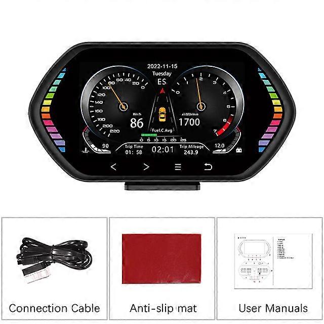 F11 OBD2 GPS Tilt Meter 3inch IPS HUD Head Up Display Meter Car Digital Speedometer Water Oil Temperature Alarm For ALL Cars