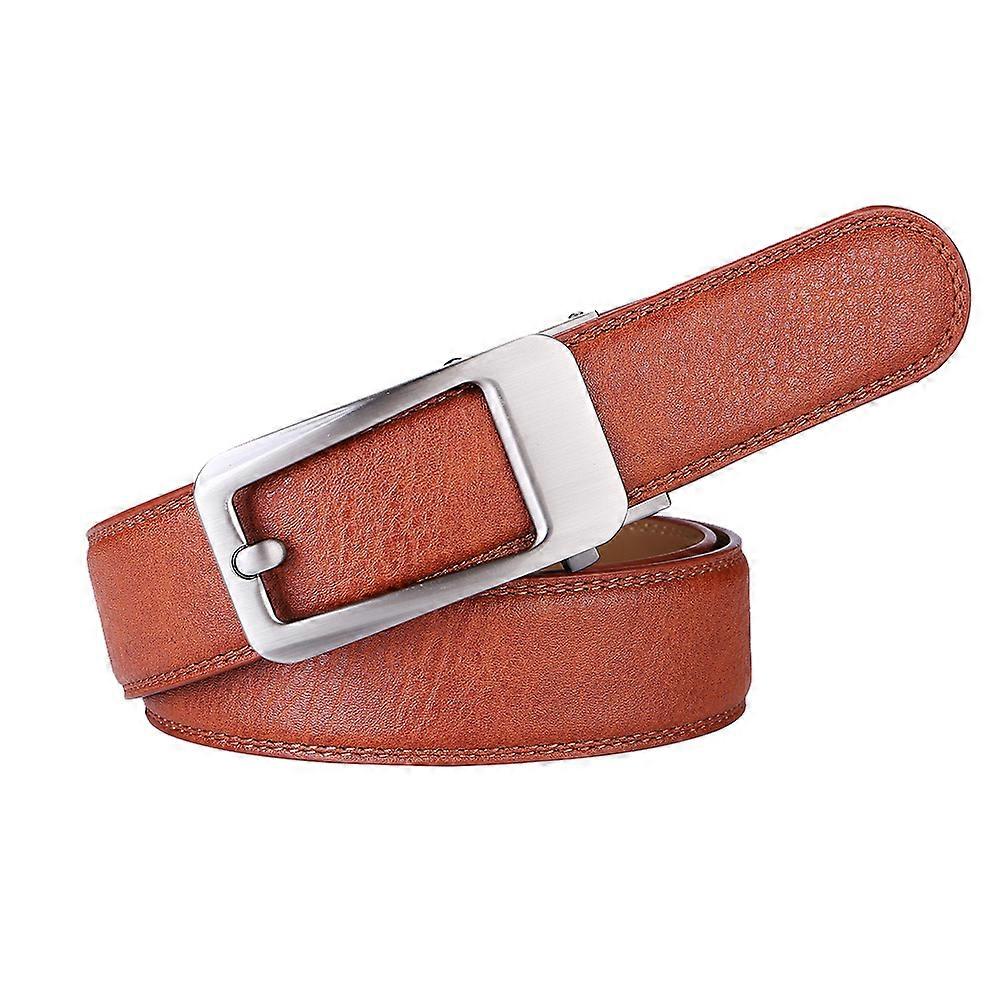 Men Alloy Automatic Buckle Two Layer Leather Belt PU Face Casual Business Belt New
