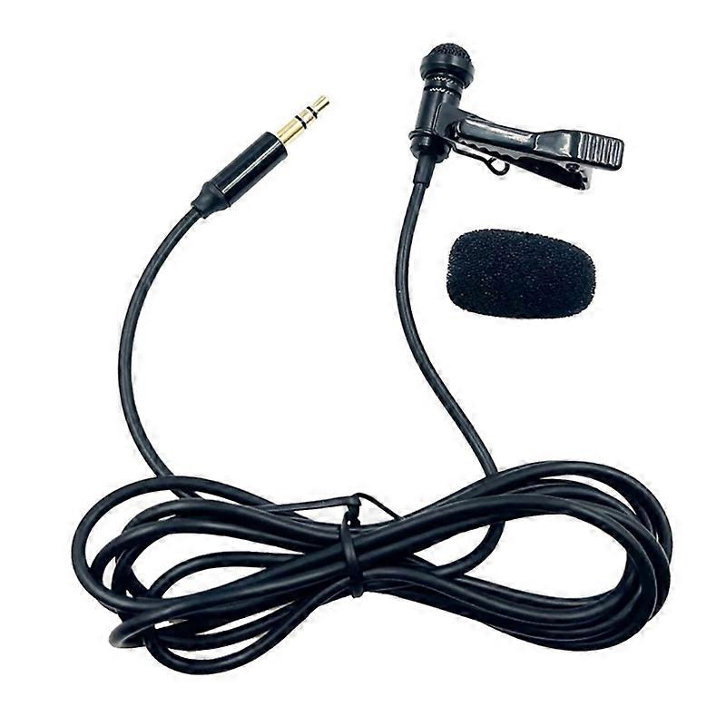 3,5 mm klämma på minimikrofon med kavajband Handsfree Lavaliermikrofon för bärbar dator