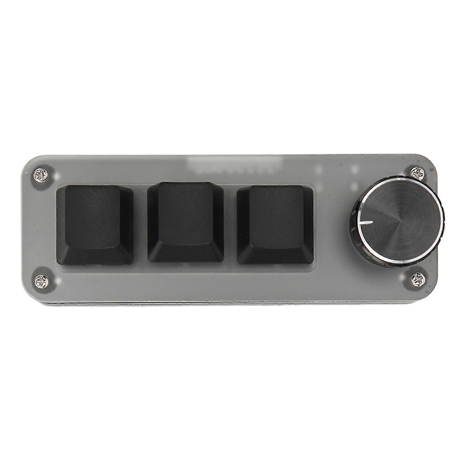3-Key Mini Custom Keyboard: RGB Backlit Red Switch Macro PC Laptop