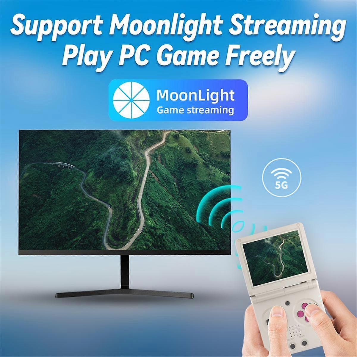 Handheld Game Console for AMPOWN RG35XXSP Retro PSP Game Console Folding Flip Cover Wireless Game Console,C