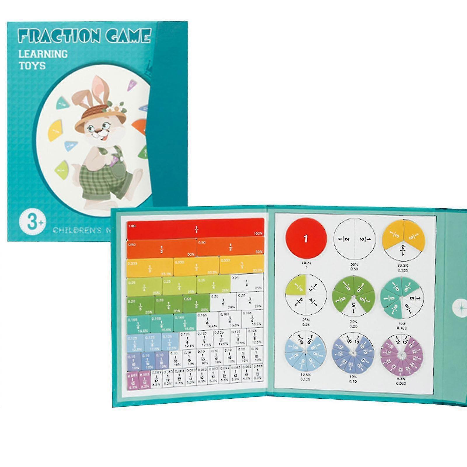 Magnetic Fraction Educational Puzzle