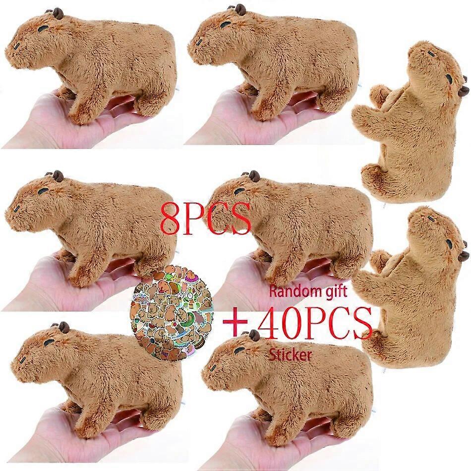 Reallilfe Capybara Plush Toy Cute Brown Capybara Plush Doll Fluffy Stuffed Animals Boys Birthday Gift Kids Home Decor