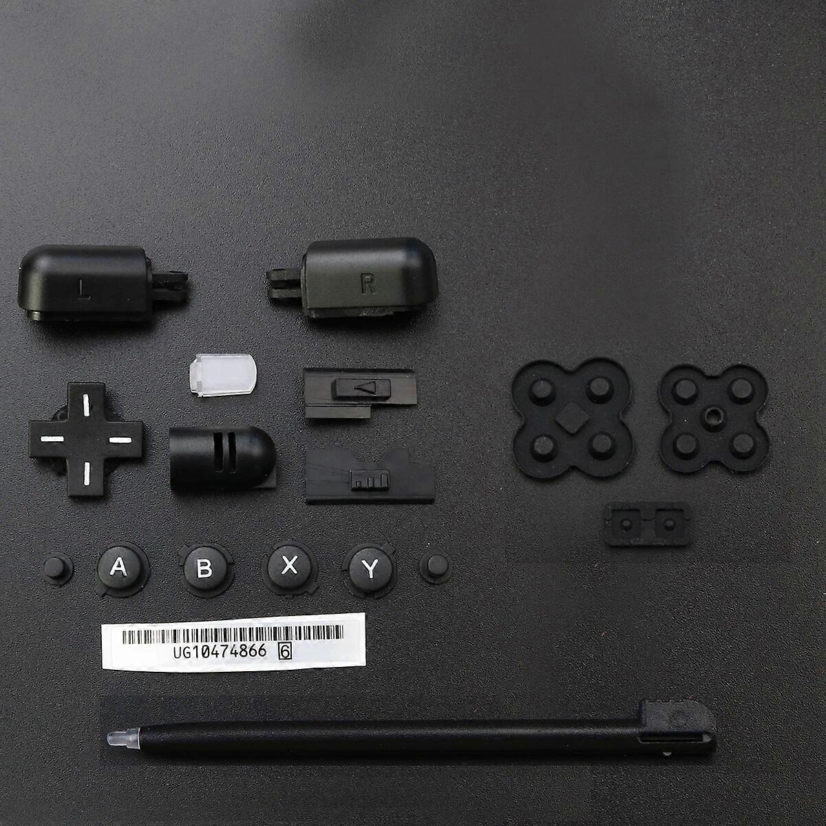 YuXi For Nintend DS Lite Replacement ABXY L R D Pad Cross Button For NDSL Full Set Button & Conductive Rubber & Touch Screen Pen