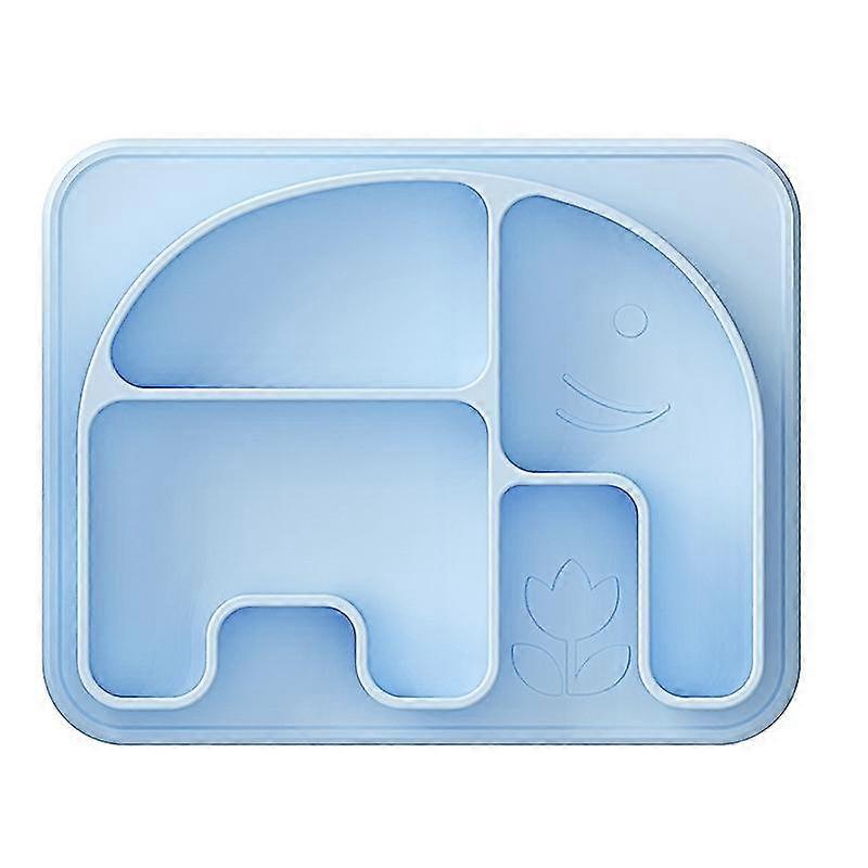 Silicone Divided Baby Plates, Portable Non-Slip Suction Toddler Plates for Children Babies