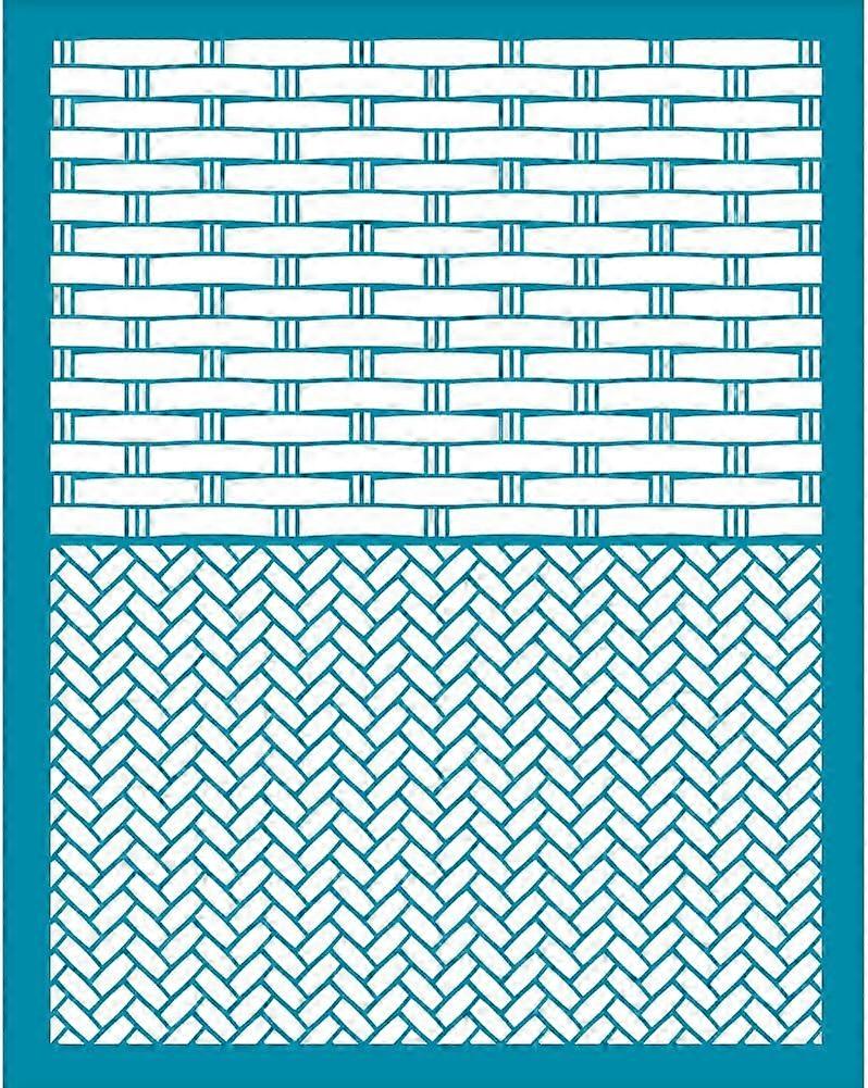 4x5 Inch Clay Stencils Basket Weave Pattern Silk Screen for Polymer Clay Small Weave Silk Screen Stencils Mesh Transfer Stencils Simple Theme Mesh Ste