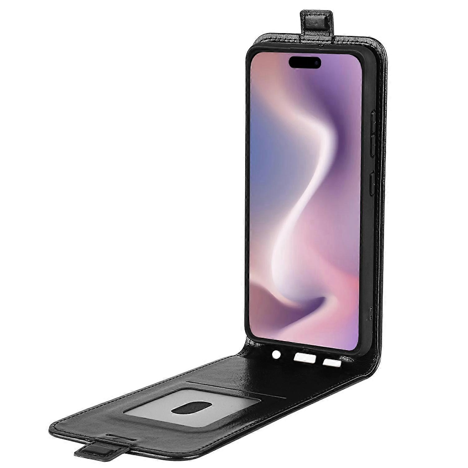适用于苹果iPhone 16 Pro的翻盖手机壳保护套保护器黑色