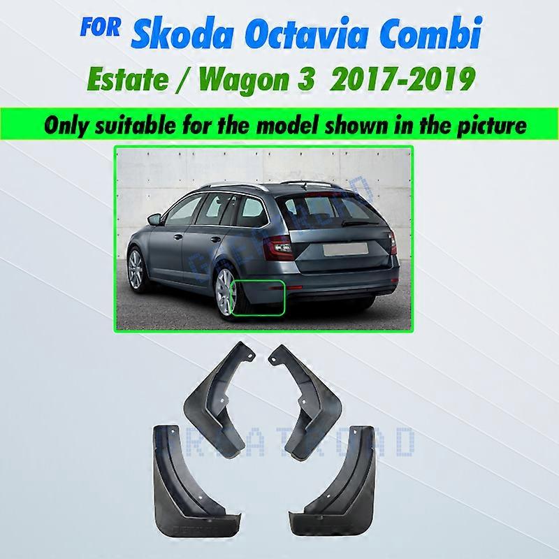 4pcs for Skoda Octavia 3 Combi Wagon Estate MK3 A7 5E 2017 2018 2019 Car Mud Flaps Mudguard Splash Guards Fender Mudflaps Flap