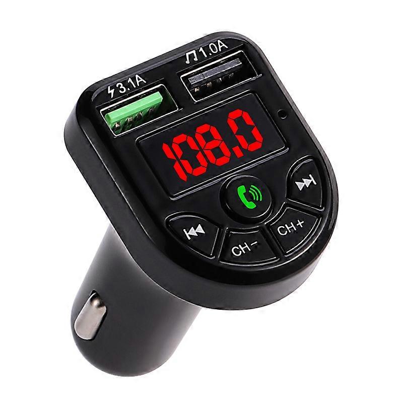 FM Transmitter Bluetooth-compatible 5.0 Car Kit LED Display USB Car Charger 3.1A 2 Port USB MP3 Music Player Support TF/U Disk