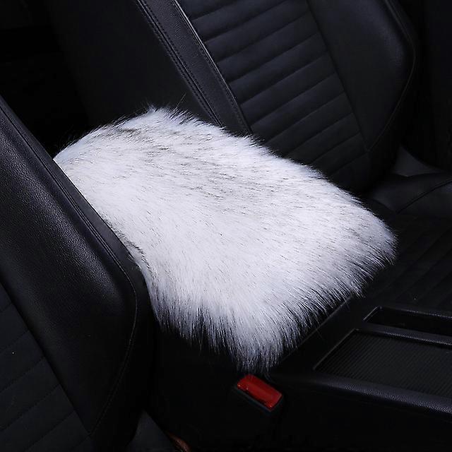 Winter Colorful Wool Fur Car Armrest Universal Artificial Soft Fluffy Fur Armrest Pad Center Console Box Covers Auto Accessories